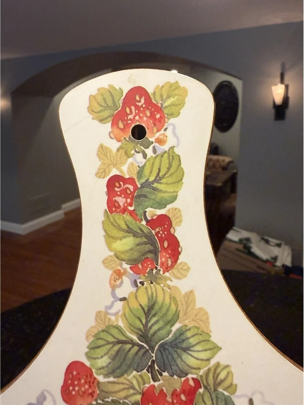 Vintage Charmaine Williamson Strawberry Cutting Board 14” Rare Made In Britain